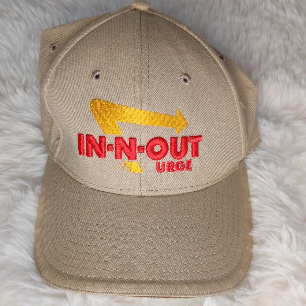 In N Out Burger Urge Hat Beige Baseball Hat Adjustable